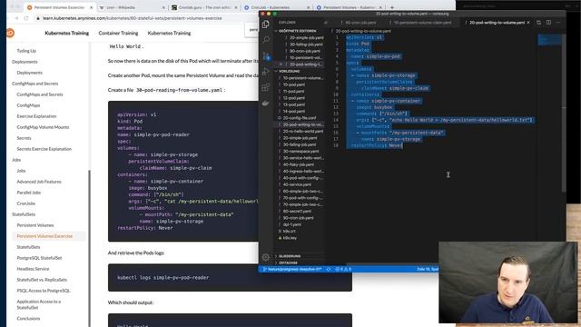Kubernetes Training #49 | Kubernetes · StatefulSets | Persistent Volume Exercise Part 2 смотреть онлайн