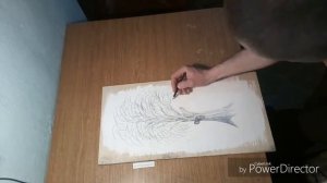 Рисую на фанере!!!