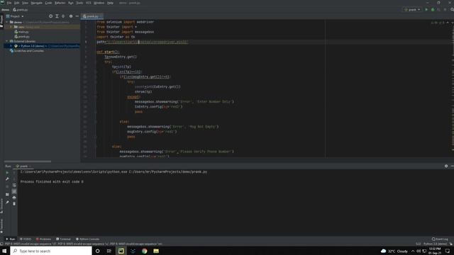 Whatsapp Messages Bomber Using Web Automation | Using Selenium Chrome Driver | Pycharm | SMS Bomber