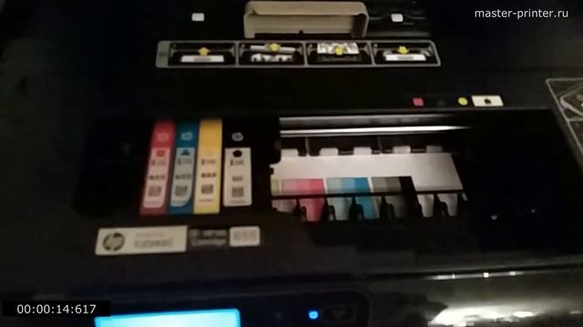 Печать тестовой страницы принтера HP 5525 после промывки засохших чернил смотреть онлайн