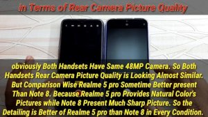 Redmi Note 8 vs Realme 5 Pro Camera Comparison?