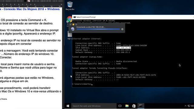 VirtualBox Windows 10 + conexão de arquivos Mac OS смотреть онлайн