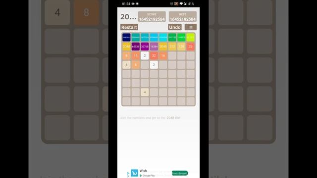 2048/2048 plus 8x8 my score until 19-11-2019