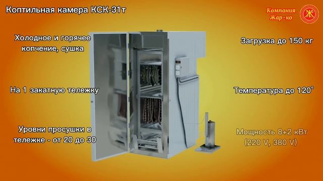 Коптильная камера КСК-31т компании Жар-ко- видеообзор 3d-модели