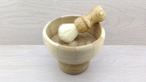 Сегментная чаша для бритья из дуба