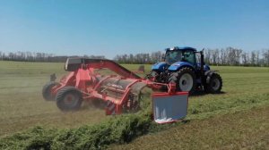 Демопоказ ленточного валкообразователя KUHN MERGE MAXX 950