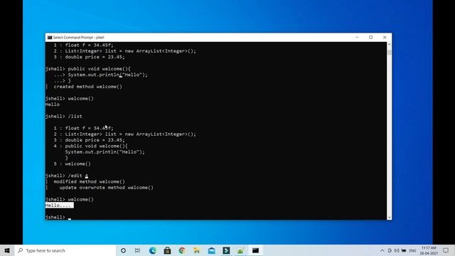 JShell Important commands | jshell commands tutorial |Java 9 - REPL (JShell) |jshell tips and trick смотреть онлайн