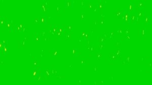 Искры от костра // футаж на зелёном фоне