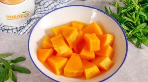 Запеченная тыква кусочками с медом в микроволновке