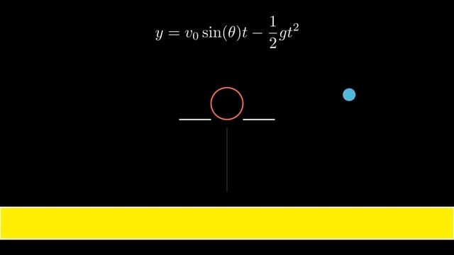 Throw Ball simulation kinematics in Python Manim