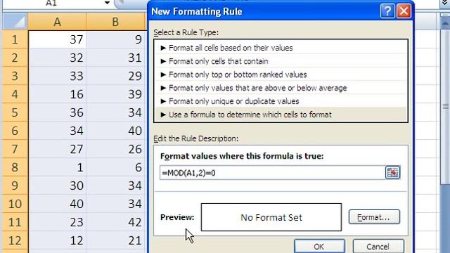 Excel Magic Trick 370: Conditional Formatting Odd & Even Numbers