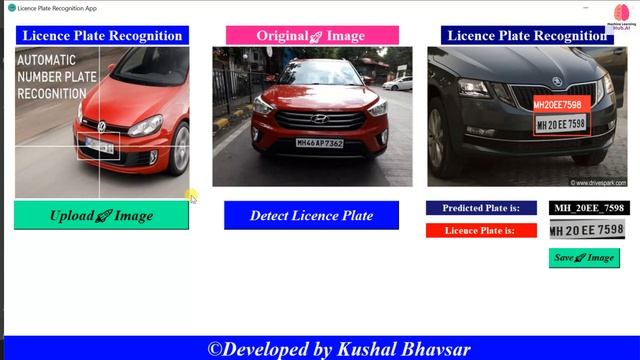 Number Plate Recognition GUI System using Python and OpenCV
