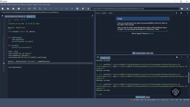 Interfaces graficas con Python 2 : Widget Botón смотреть онлайн