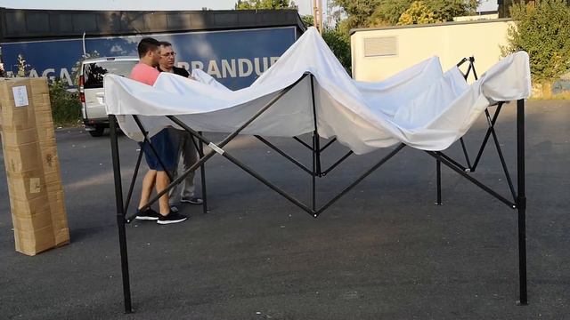 Cort Pavilion 3x3m Flippy® Pliabil Cadru Metal pentru Curte, Gradina, Evenimente смотреть онлайн