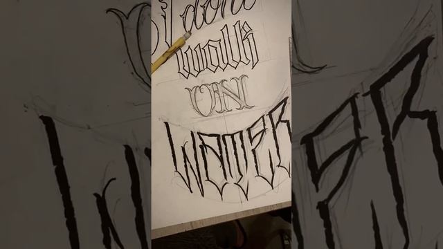 Леттеринг, процесс рисования. Lettering, drawing process смотреть онлайн
