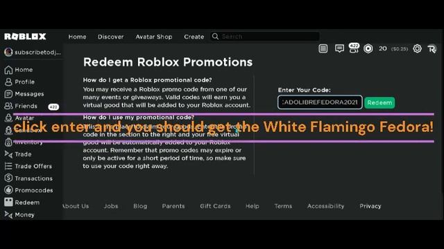 FREE ITEM! HOW TO GET White Flamingo Fedora! [ROBLOX Promocode] смотреть онлайн