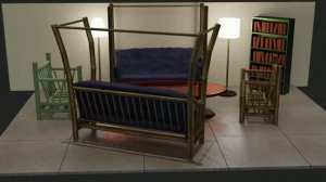 мебель из бамбука.