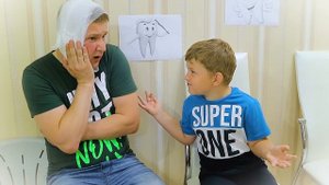 Игорь лечит зубы папе Почему папа расстроен? Видео Для детей
