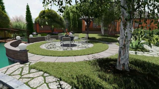 Ландшафтный дизайн  Проект участка 30 соток