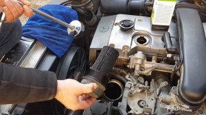 Замена Масла в Двигателе Mersedes w210 своими руками!