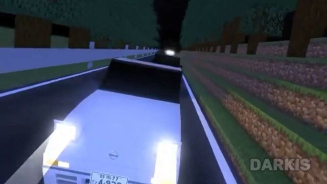 Initial D in 13 seconds but it's in Minecraft. смотреть онлайн
