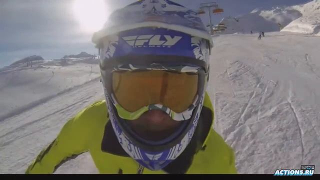 Крепление GoPro с выносом на шлеме смотреть онлайн