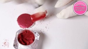 Зеркальная красная втирка для дизайна ногтей