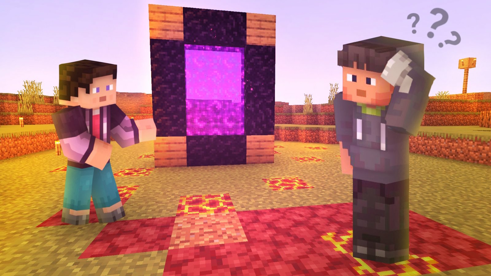 СДЕЛАЛИ ПОРТАЛ В АД В MINECRAFT!