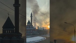Строительные бытовки загорелись на Минской улице