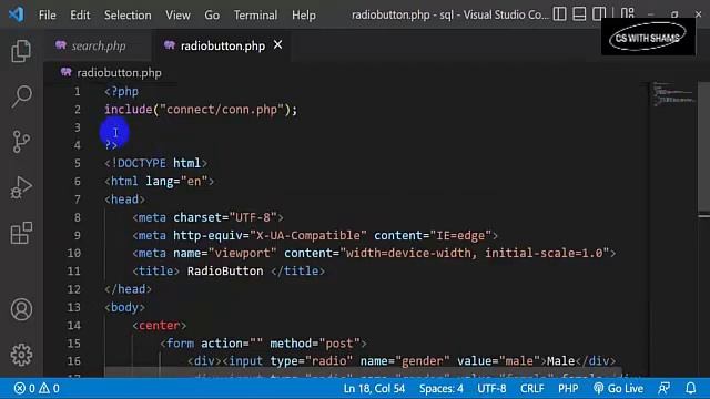 Insert radio button data into database in PHP | PHP tutorial #25