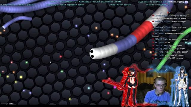 Спиральный стрим Х8 Slither.io смотреть онлайн