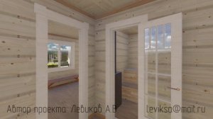 Проект бани с бильярдом "Одиссея" из клееного бруса