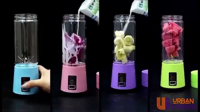 Portable Mini Juicer Blender - USB rechargeable 4 blades juicer blender mixer