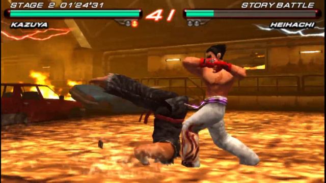 Tekken 6 PSP | Kazuya Mishima Story Battle смотреть онлайн