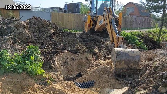 Замена трубы. Расширение заезда на 4 линию. смотреть онлайн