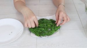 Как сушить УКРОП, чтобы цвет остался ЗЕЛЁНЫМ !!! Лайфхак !