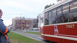 Первый в России водородный трамвай на Московском проспекте