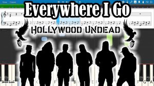 Hollywood Undead - Everywhere I Go [Piano Tutorial | Sheets | MIDI] Synthesia