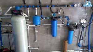 Очистка воды из колодца эжектором, фильтром обезжелезивателем и промывной титановой мембраной