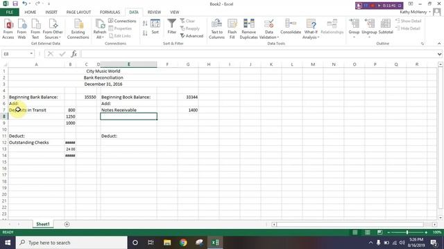 Chapter 5 Excel for Accounting Video смотреть онлайн