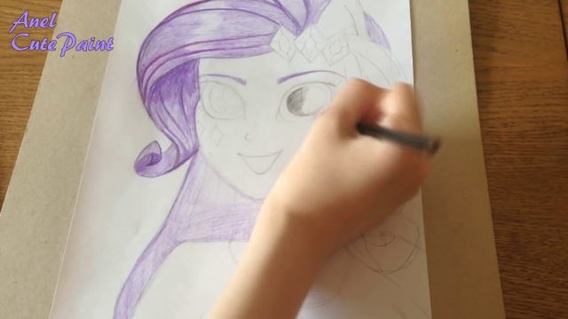 Рисую портрет девушки эквестрии Рарити | Equestria Girls смотреть онлайн