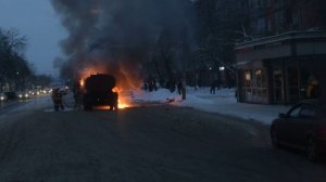 Грузовик в огне