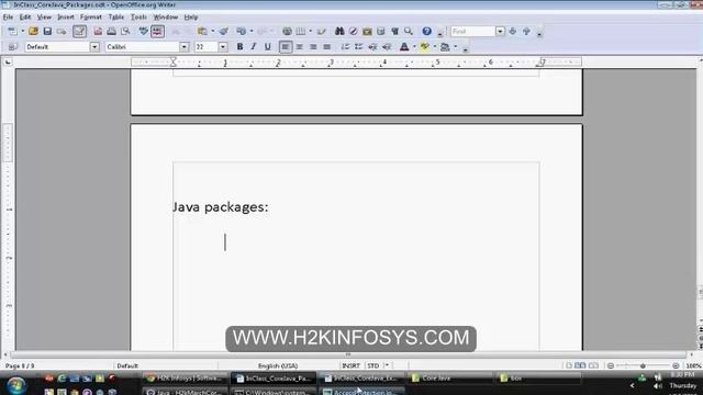 Core Java Packages Tutorial  | Java Training  Course | Java Online Training | H2k Infosys