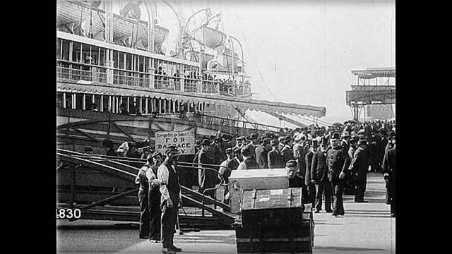 Кинохроника, 1901 Ливерпуль, Англия. Early 1901 - Port scenes around Liverpool, England