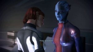 Mass Effect 2 — Fem Шепард + Лиара роман
