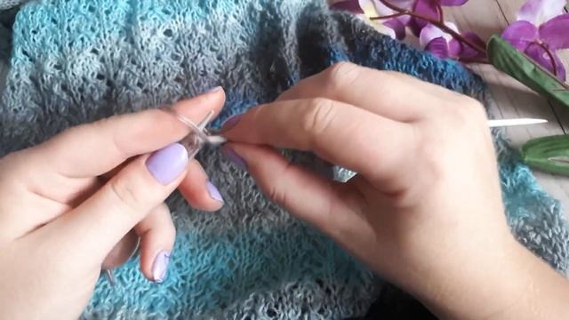 Потрясающий узор спицами для бактуса #27 смотреть онлайн