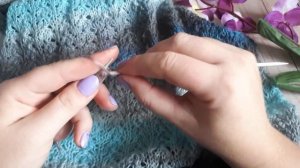 Потрясающий узор спицами для бактуса #27