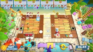 Overcooked! 2: Surf 'n' Turf DLC Level 1-3, 4 Stars, Multiplayer (2 players)