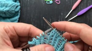 Резинка 1х1 со скрещёнными лицевыми