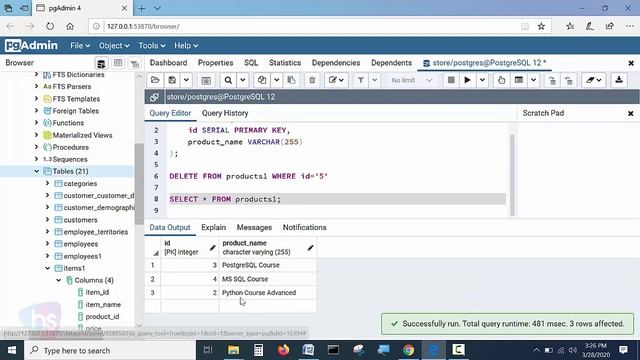 SQL Statement Delete Query | PostgreSQL Tutorial For Beginners | Harisystems